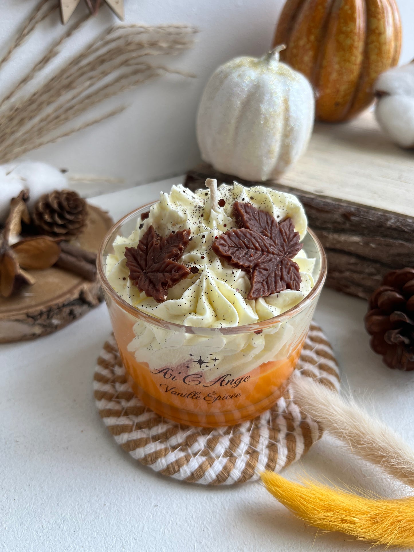 Bougie gourmande Automne "Vanille épicée" 🍁