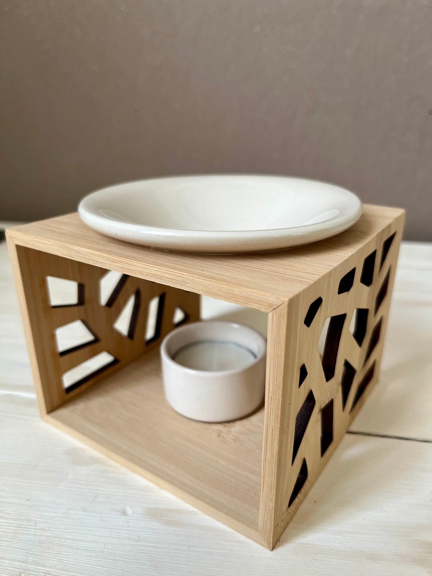 Brule parfum bambou céramique blanc