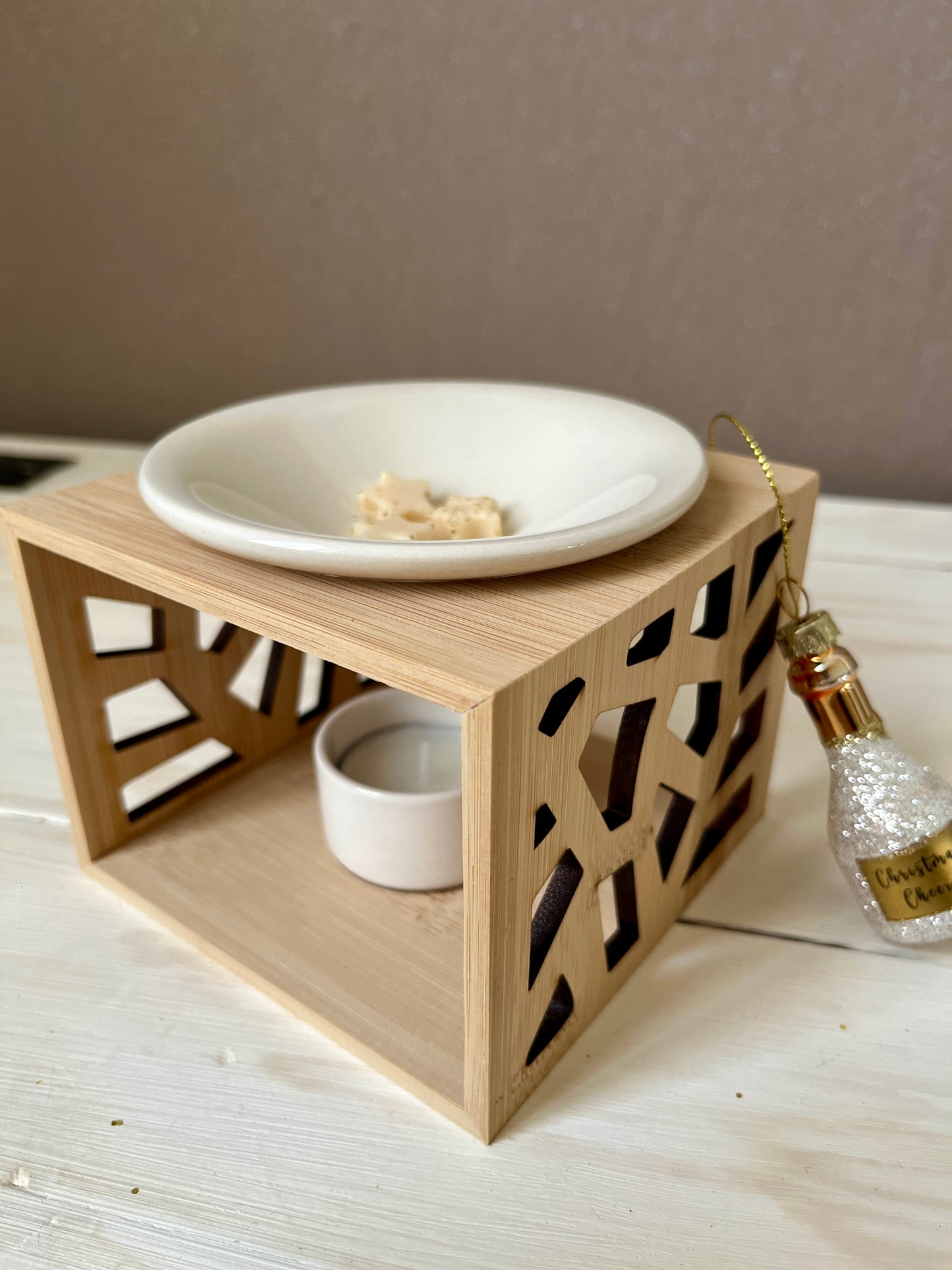 Brule parfum bambou céramique blanc