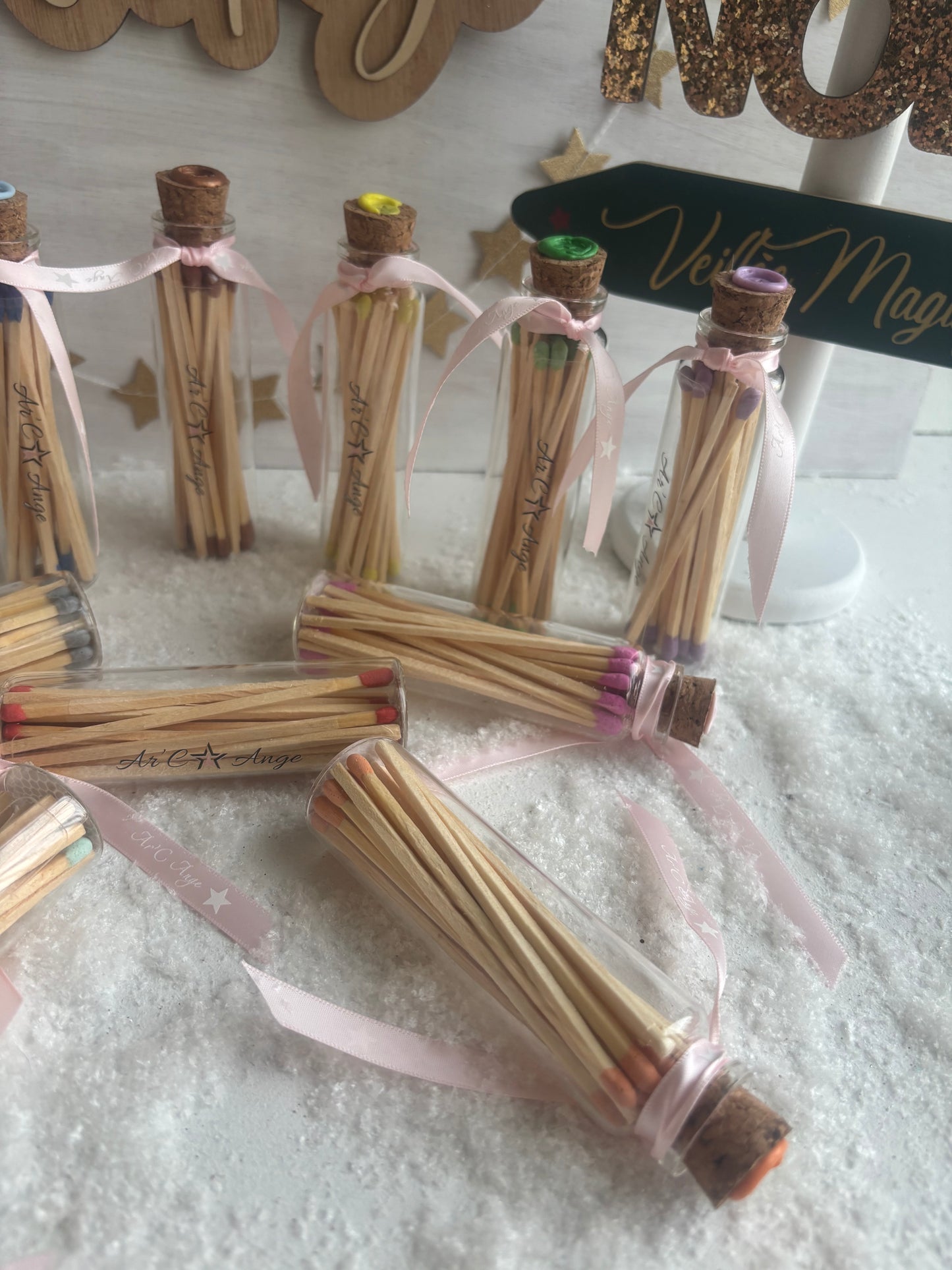 Tube verre Allumettes Couleurs