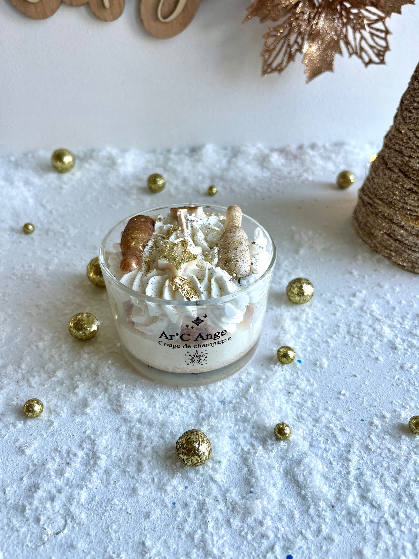 Bougie gourmande Noël Coupe de Champagne