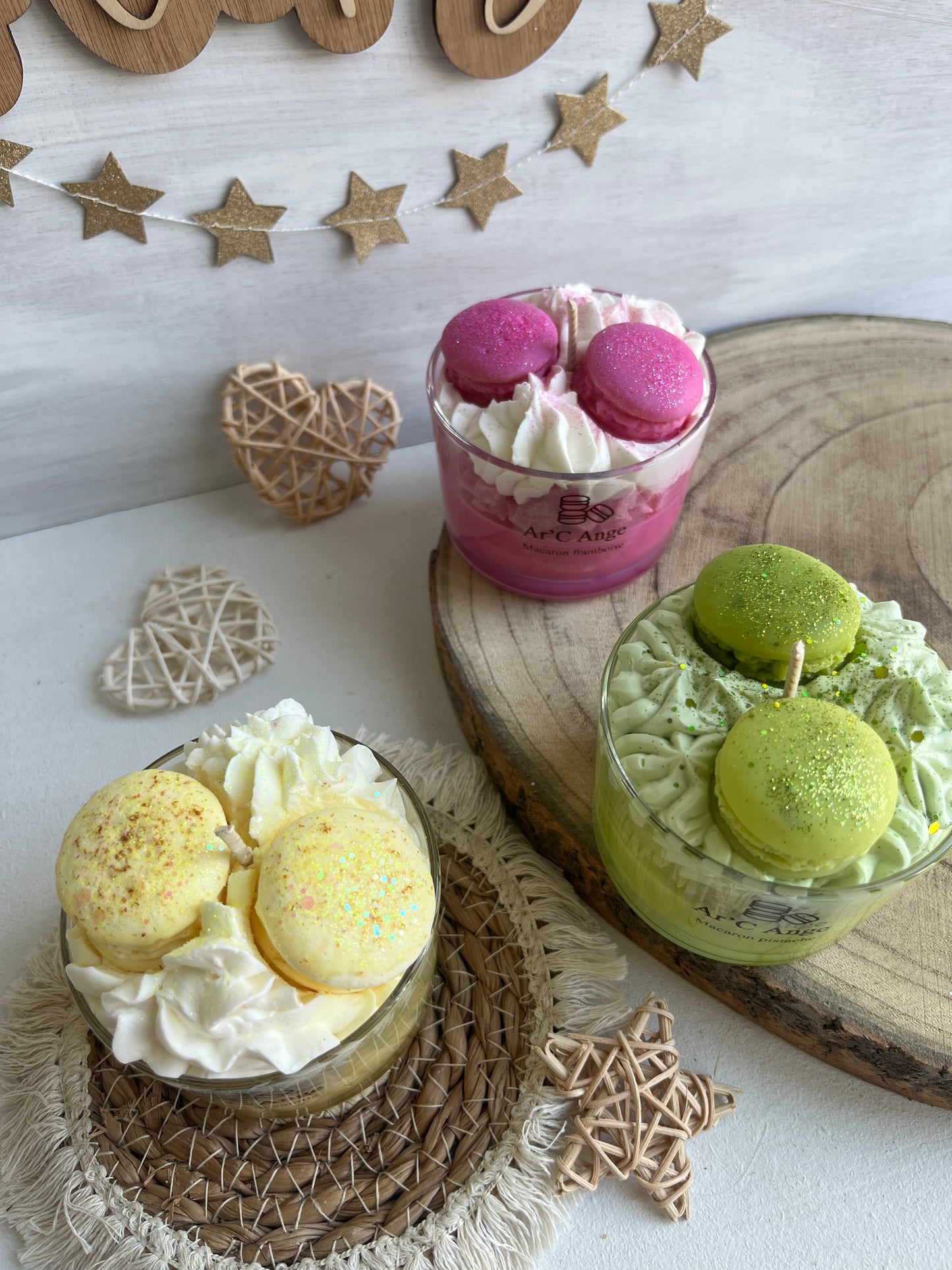 Bougie gourmande Macaron Vanille des îles