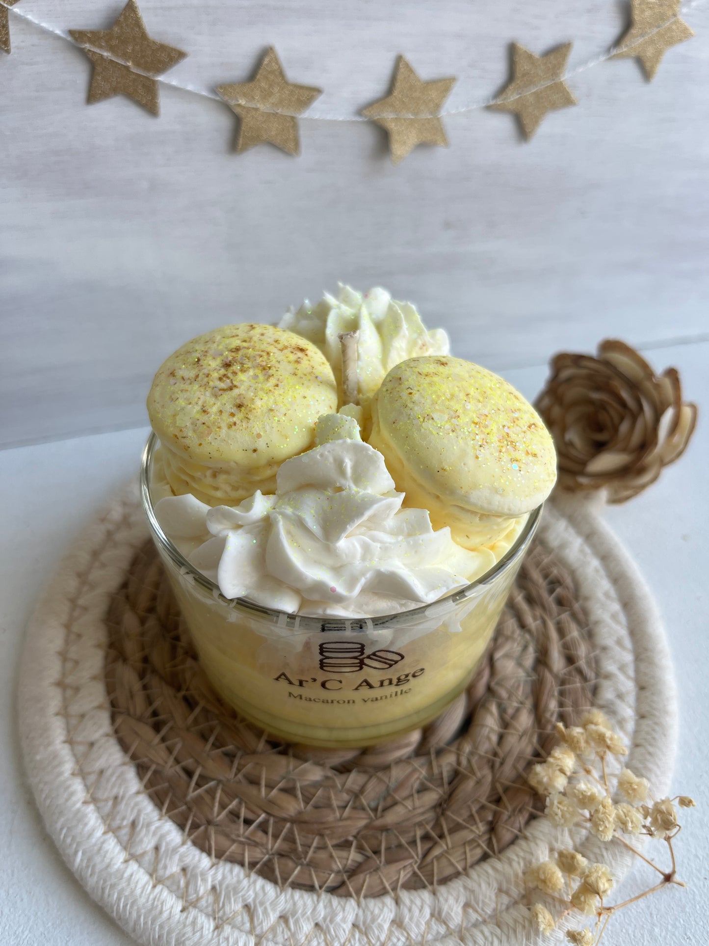 Bougie gourmande Macaron Vanille des îles