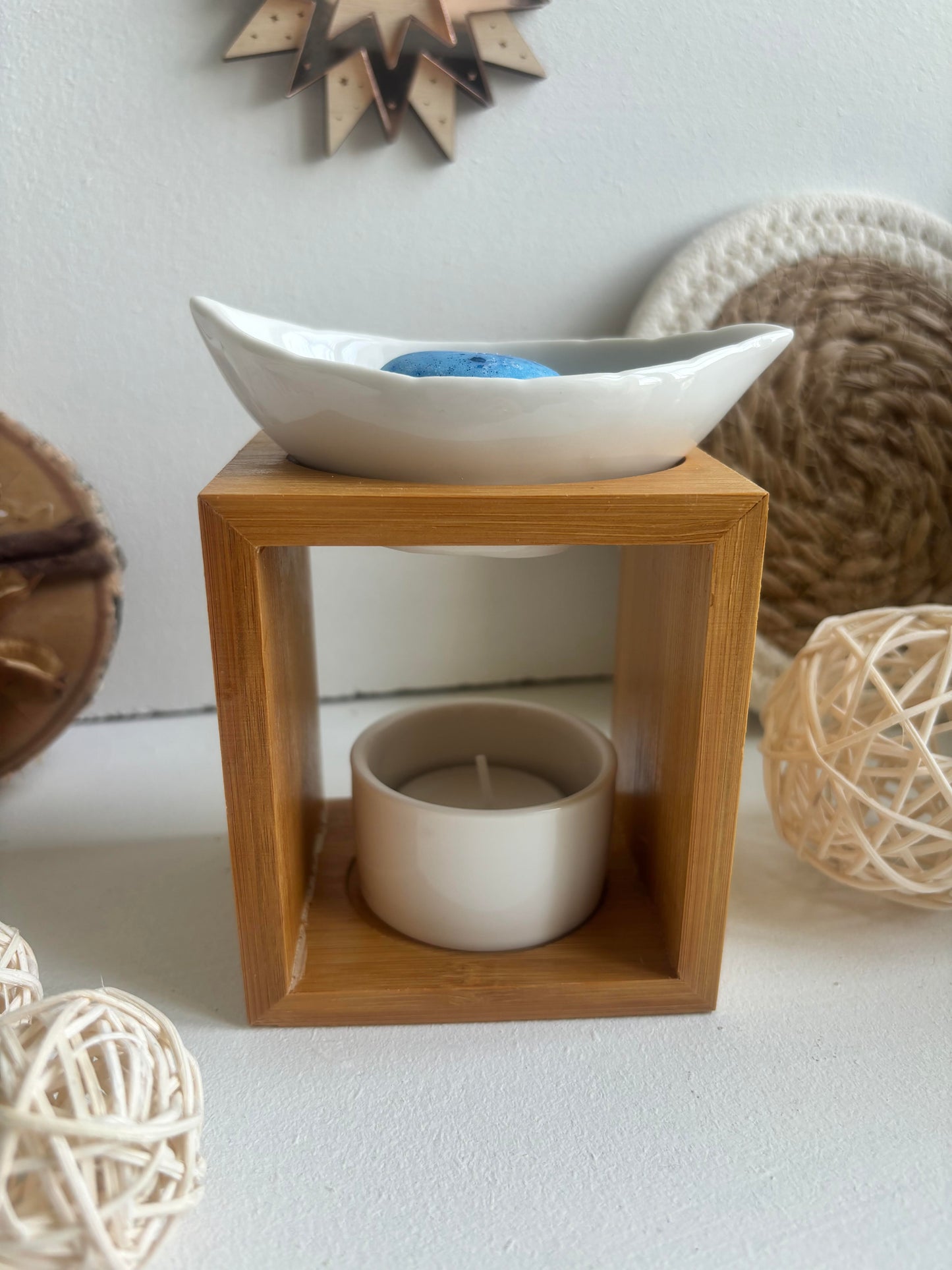 Brule parfum bois et céramique blanc