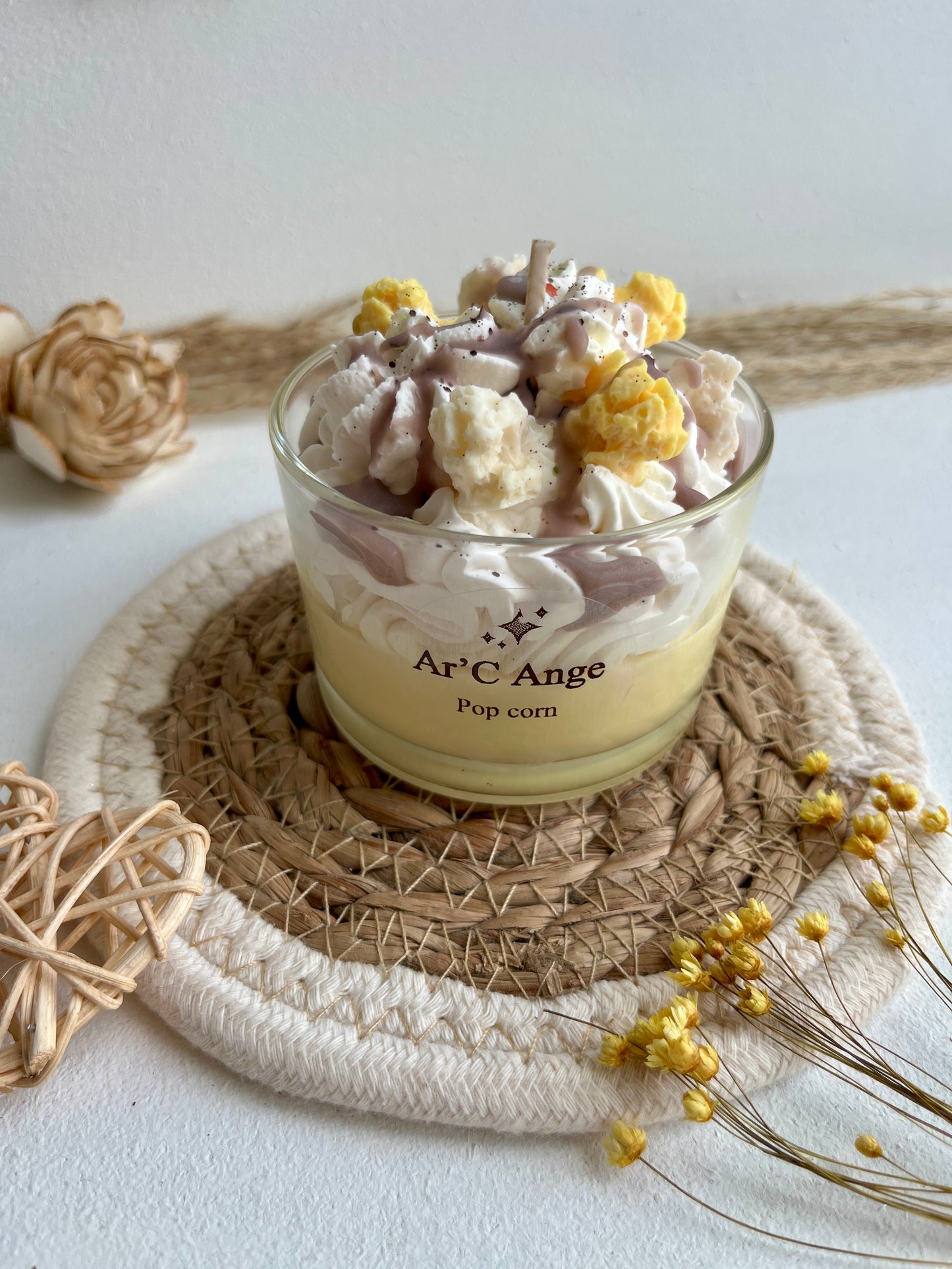 Bougie gourmande Pop Corn - Bougie Parfumée Artisanale | Ar'C Ange