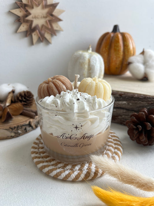 Bougie gourmande Automne "Citrouille givrée" 🎃