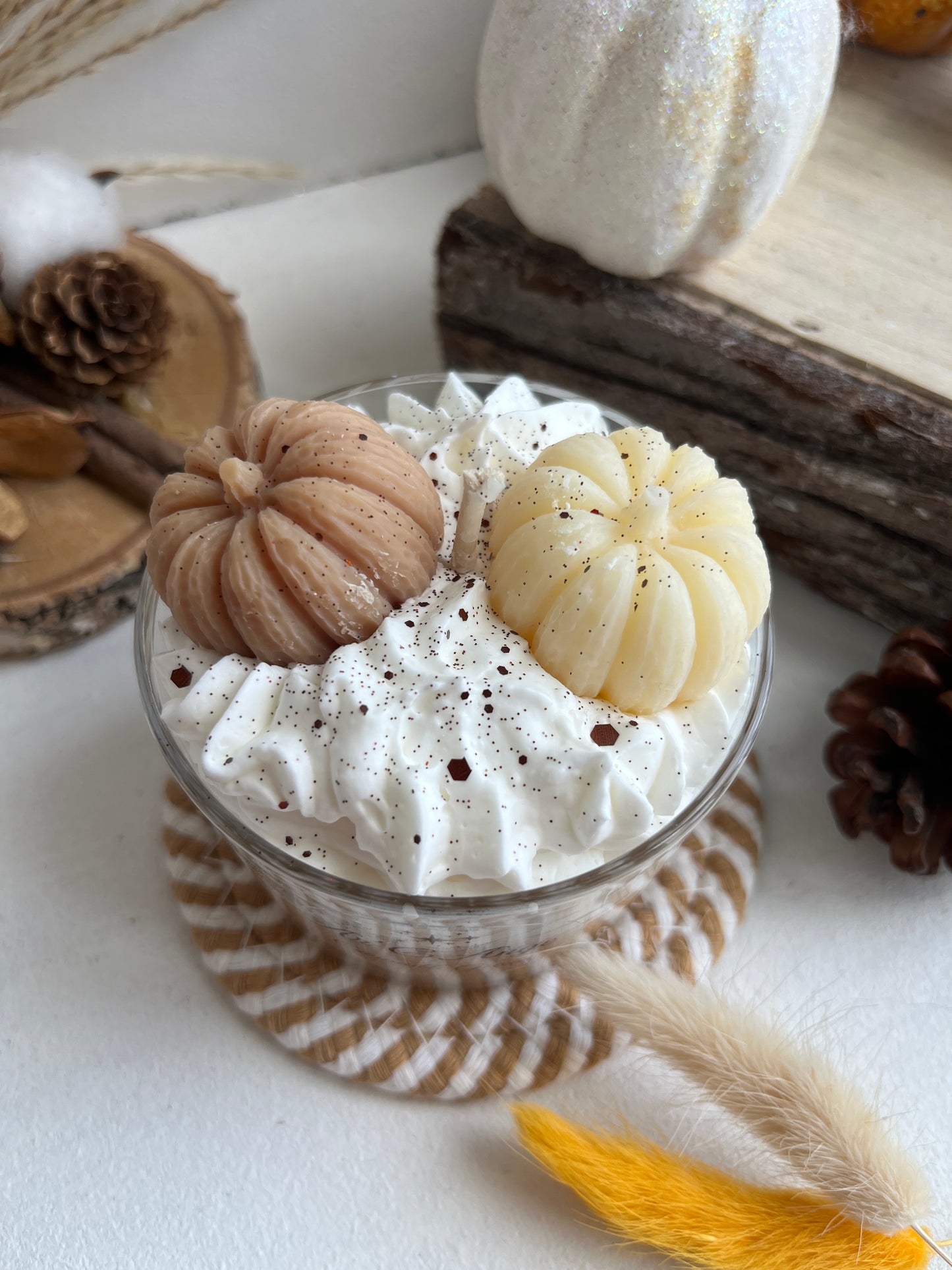 Bougie gourmande Automne "Citrouille givrée" 🎃