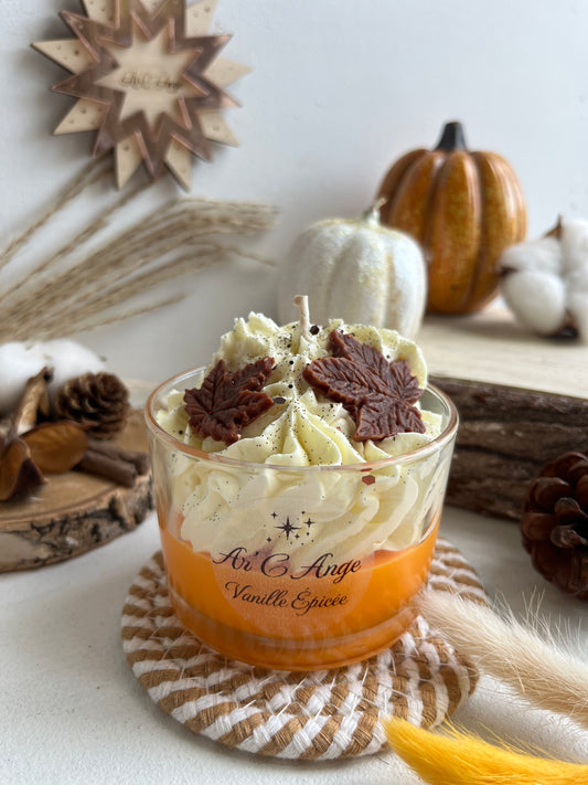 Bougie gourmande Automne "Vanille épicée" 🍁