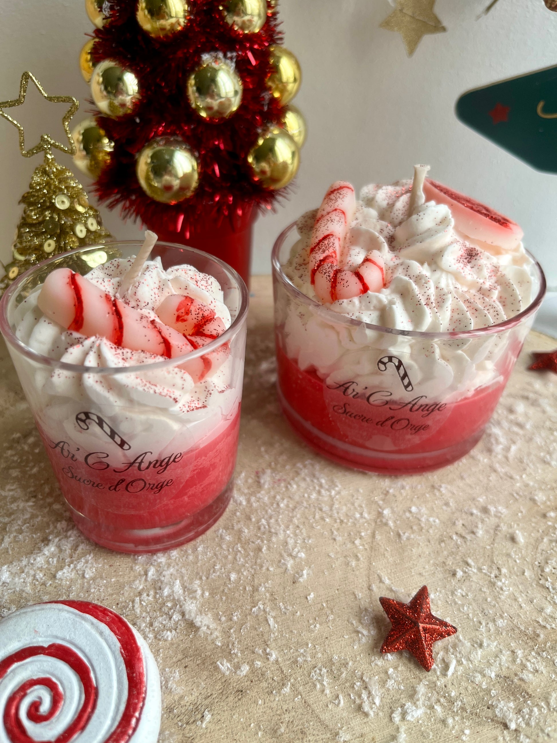 Bougie gourmande Noel Sucre d'orge artisanale