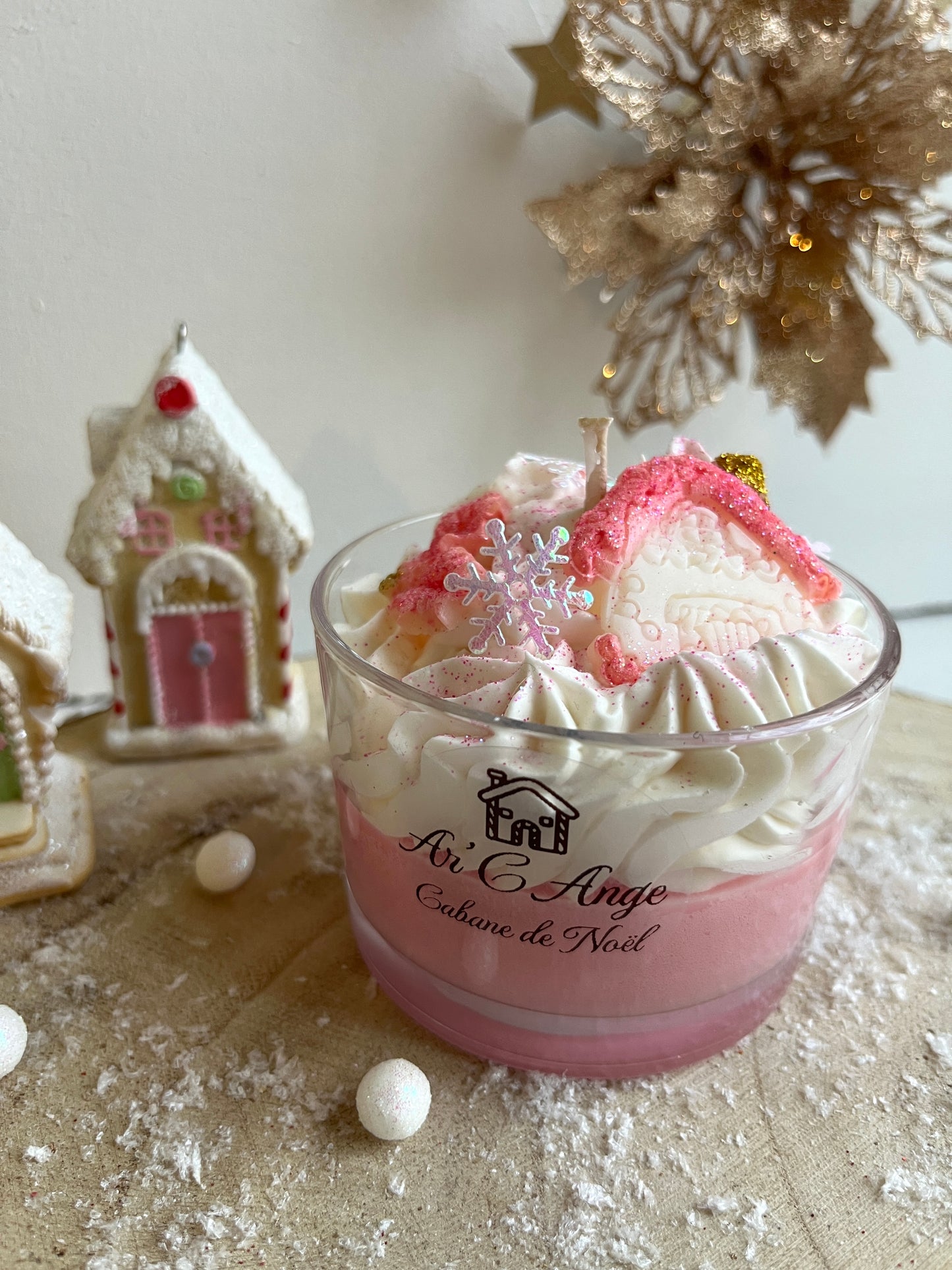 Bougie gourmande noël - Cabane de noël