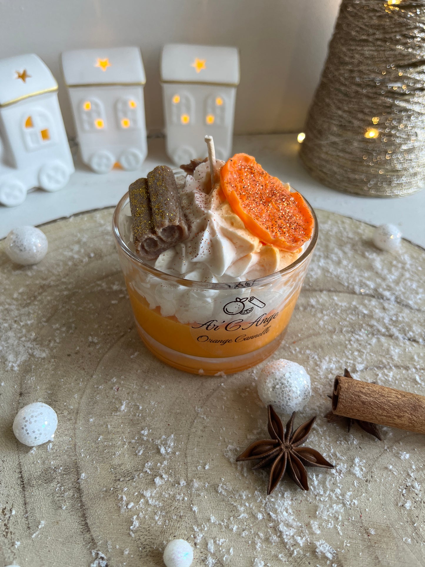 Bougie gourmande Noël - Orange Cannelle 🍊