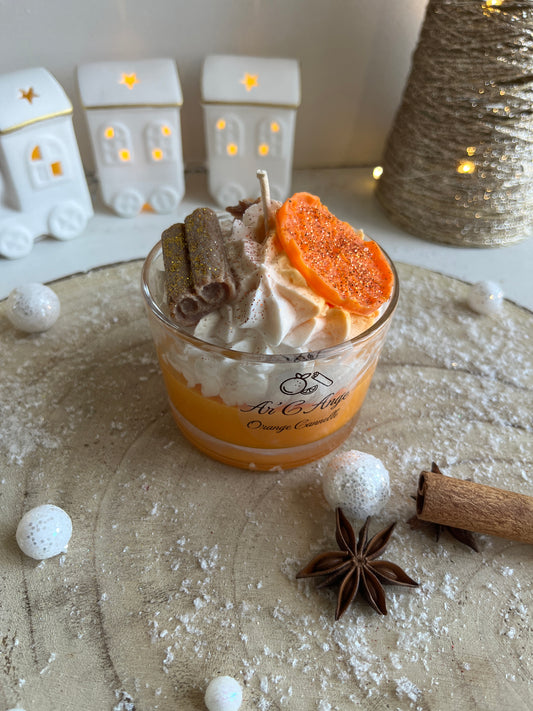 Bougie gourmande Noël - Orange Cannelle 🍊
