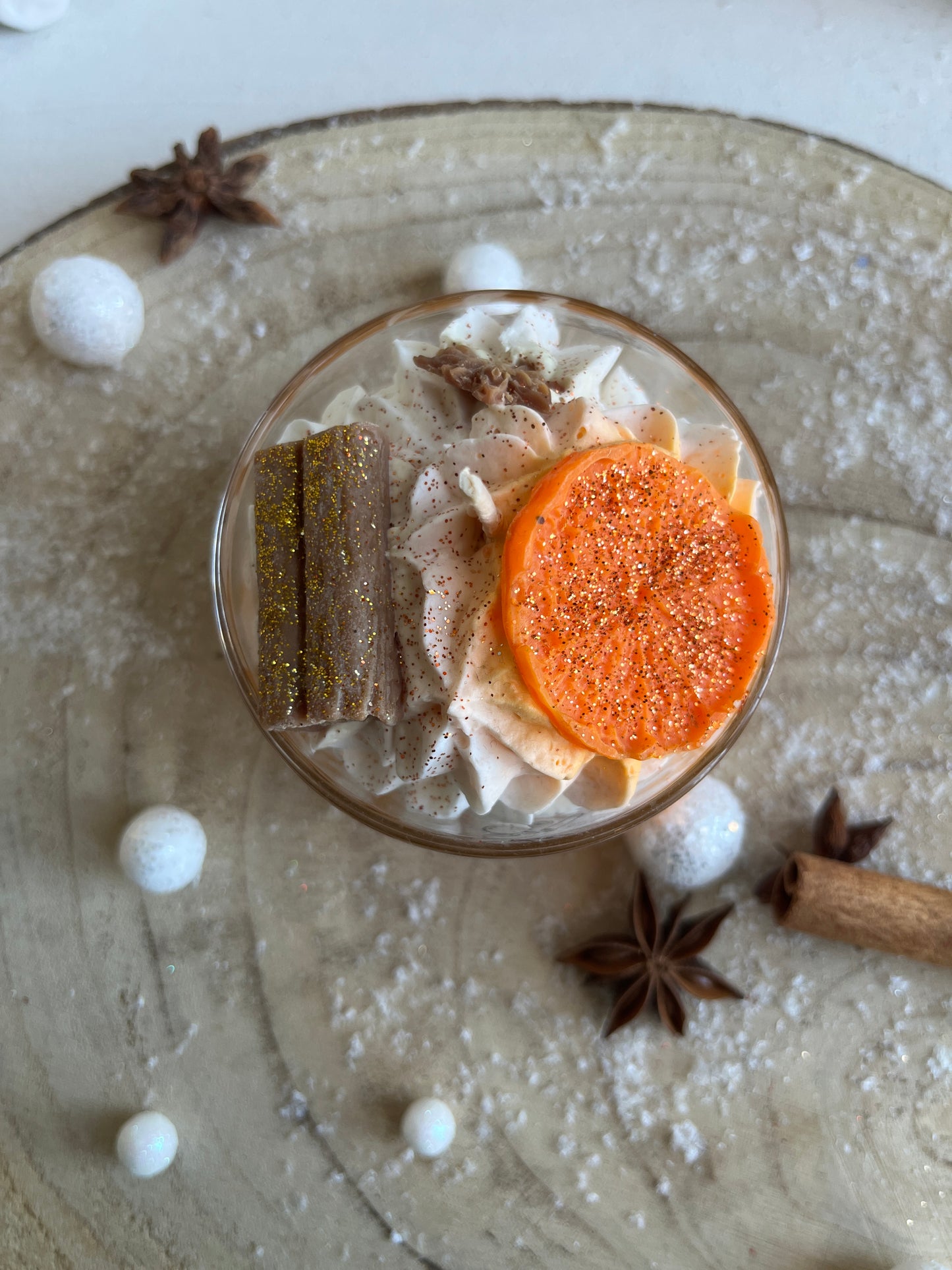 Bougie gourmande Noël - Orange Cannelle 🍊