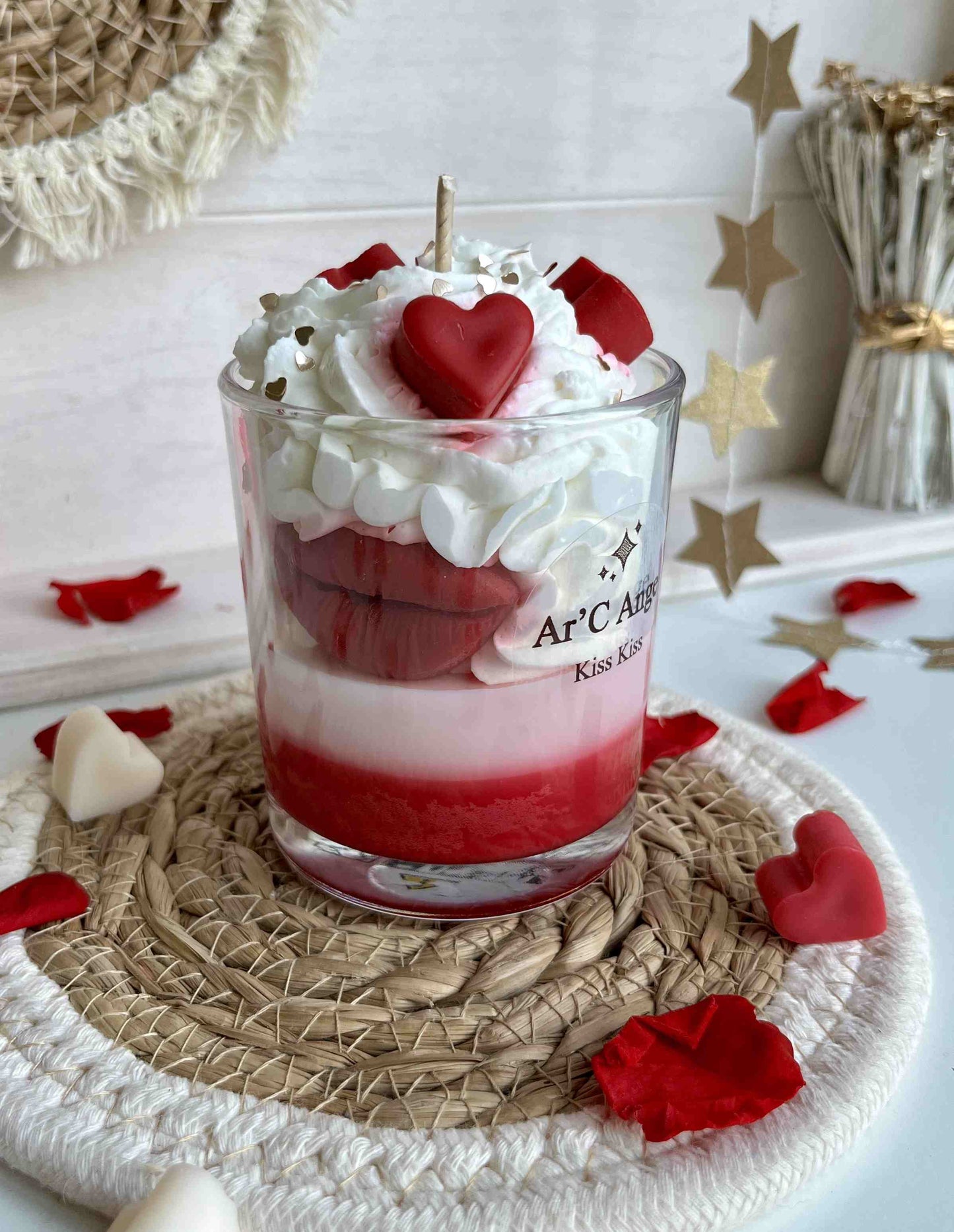 Bougie gourmande Saint Valentin Kiss Kiss