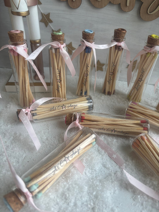 Tube verre Allumettes Couleurs