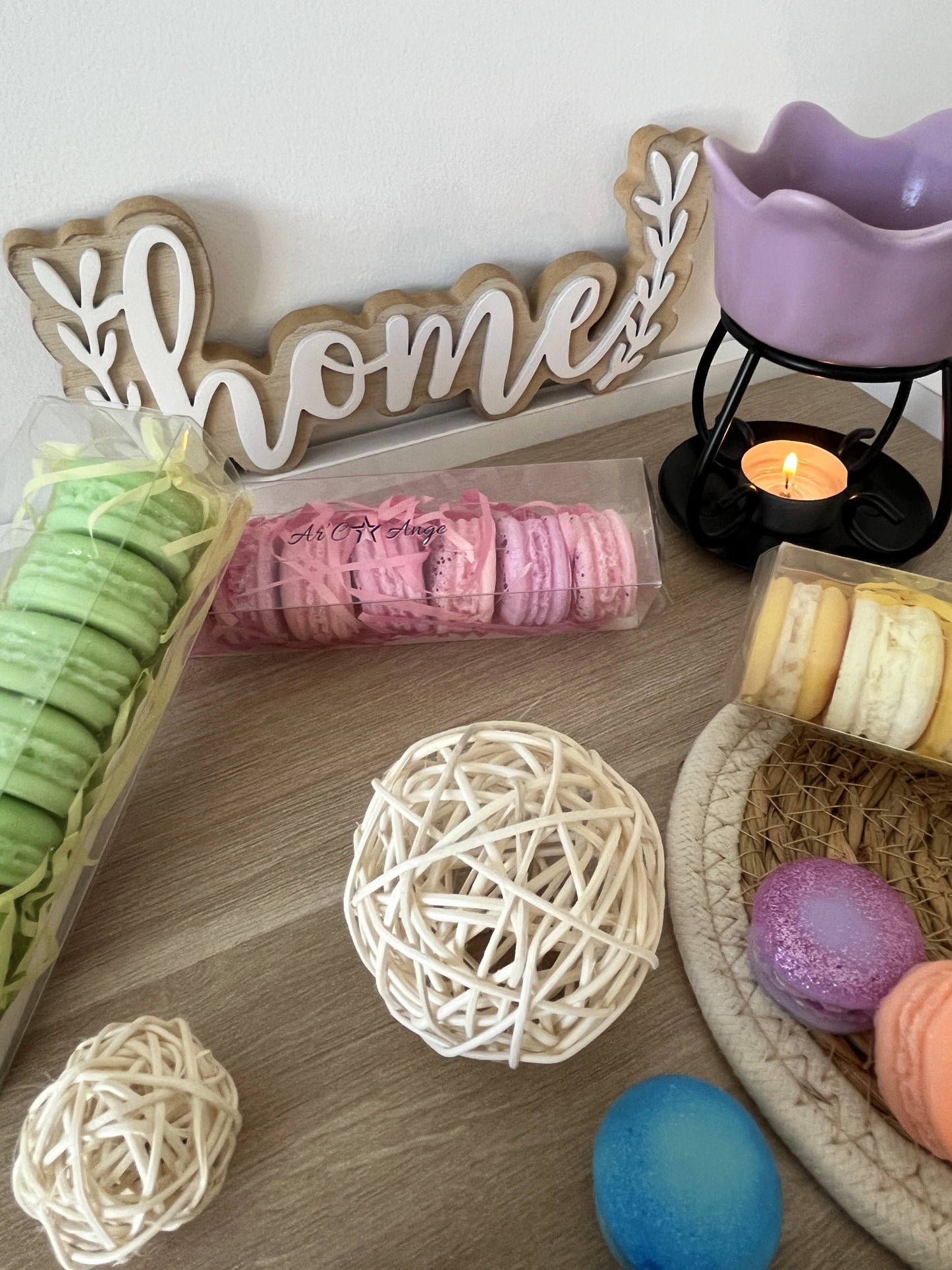 Boite fondants parfumés "7 Macarons" - Couleurs et Parfums au choix