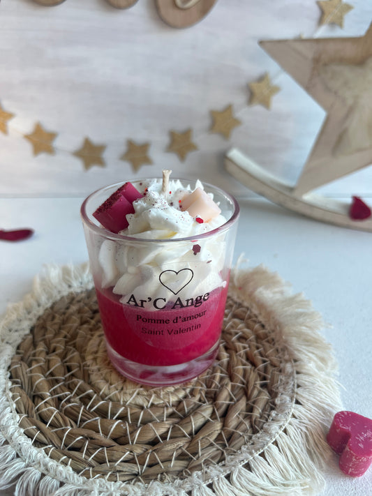 Mini bougie gourmande Saint valentin Pomme d'amour 🍎