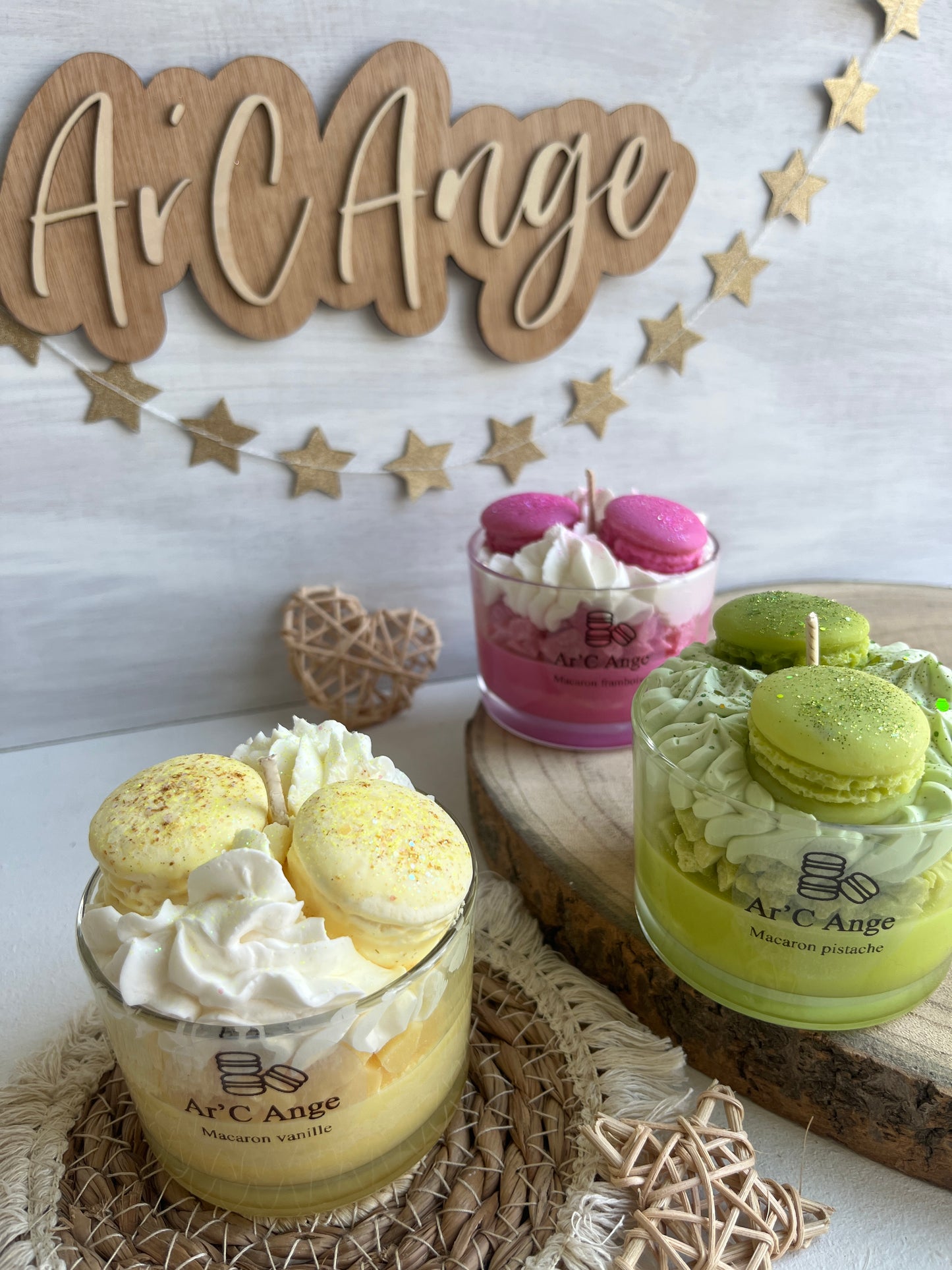 Bougie gourmande Macaron Pistache
