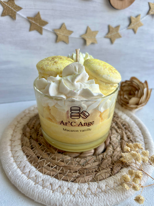 Bougie gourmande Macaron Vanille des îles