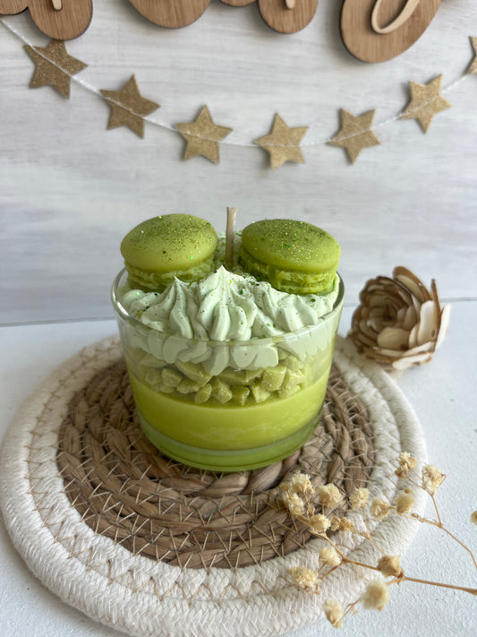 Bougie gourmande Macaron Pistache