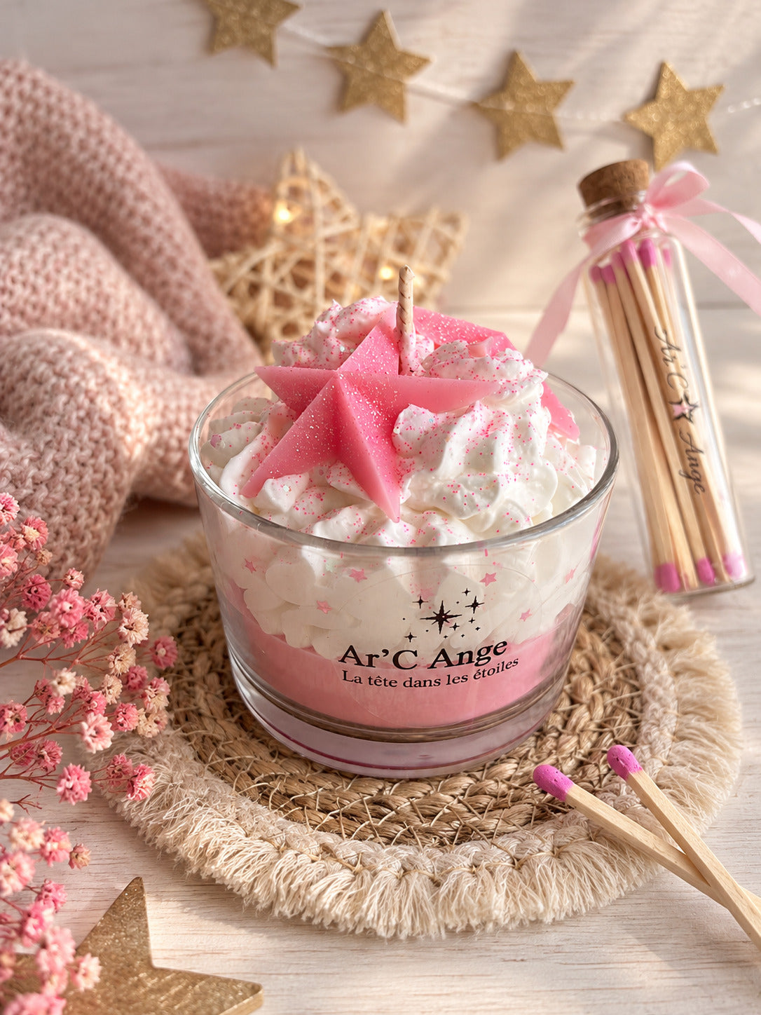 Bougie Gourmande la tête dans les étoiles - Bougie Parfumée Artisanale | Ar'C Ange