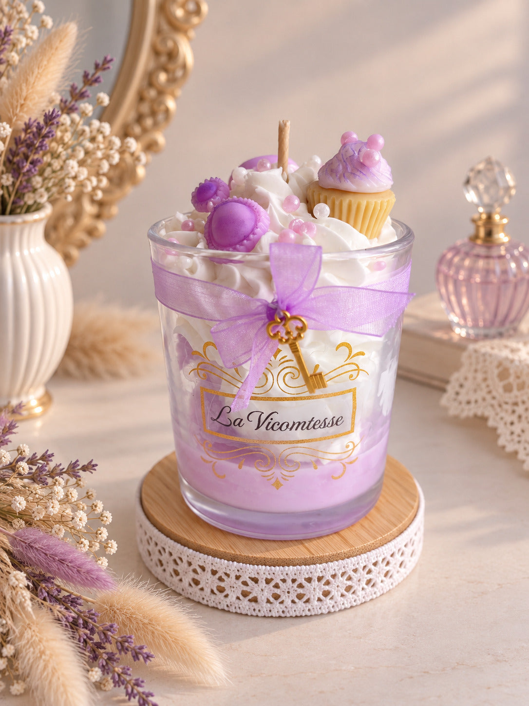 Bougie gourmande parfumée Bridgerton - La Vicomtesse - Bougie Parfumée Artisanale | Ar'C Ange