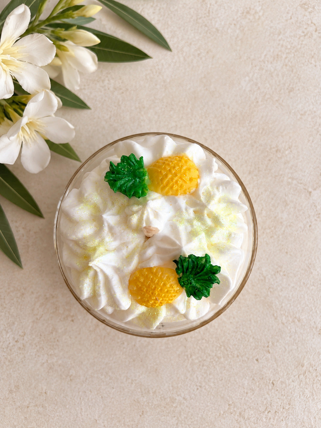 Bougie Cocktail Piña Colada- Bougie Parfumée Artisanale | Ar'C Ange