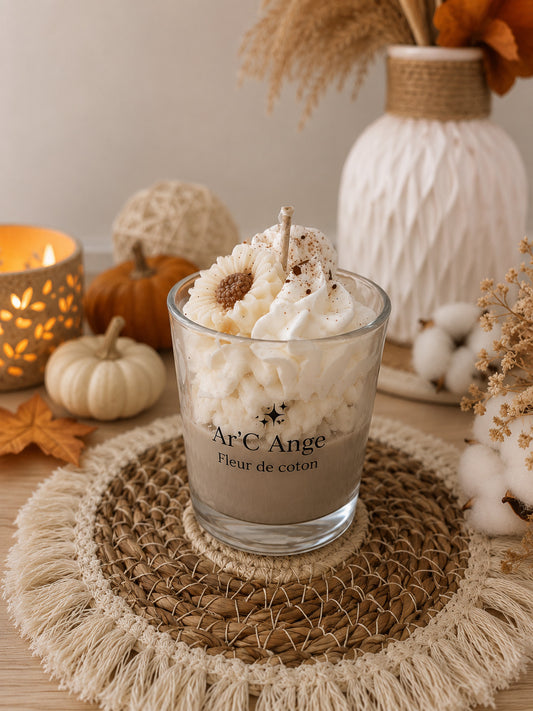 Mini bougie gourmande - Fleur de Coton - Automne 🍁